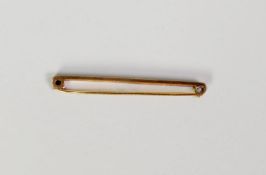 PLAIN 9ct GOLD TIE PIN, 2in (5cm) long, 2.3gms