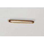 PLAIN 9ct GOLD TIE PIN, 2in (5cm) long, 2.3gms