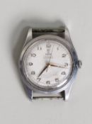GENT’S VINTAGE ROLEX TUDOR OYSTER AUTOMATIC WRISTWATCH, with silvered Arabic dial, centre seconds