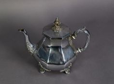 LATE VICTORIAN ELECTROPLATED TEAPOT
