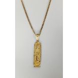 9ct GOLD CHAIN NECK;ACE, approximately 24in (61cm) long, 10.4gms and the Egyptian gold coloured
