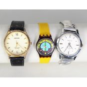 GENT'S WESTCLOX, STAINLESS STEEL WRISTWATCH gent's SEKONDA WRISTWATCH, lady's SWATCH WRISTWATCH (3)