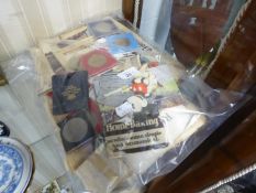 COLLECTION OF WORLD WAR II AND PRE-WAR EPHEMERA AND SOME COINS, including a Westphalian 1923 10,