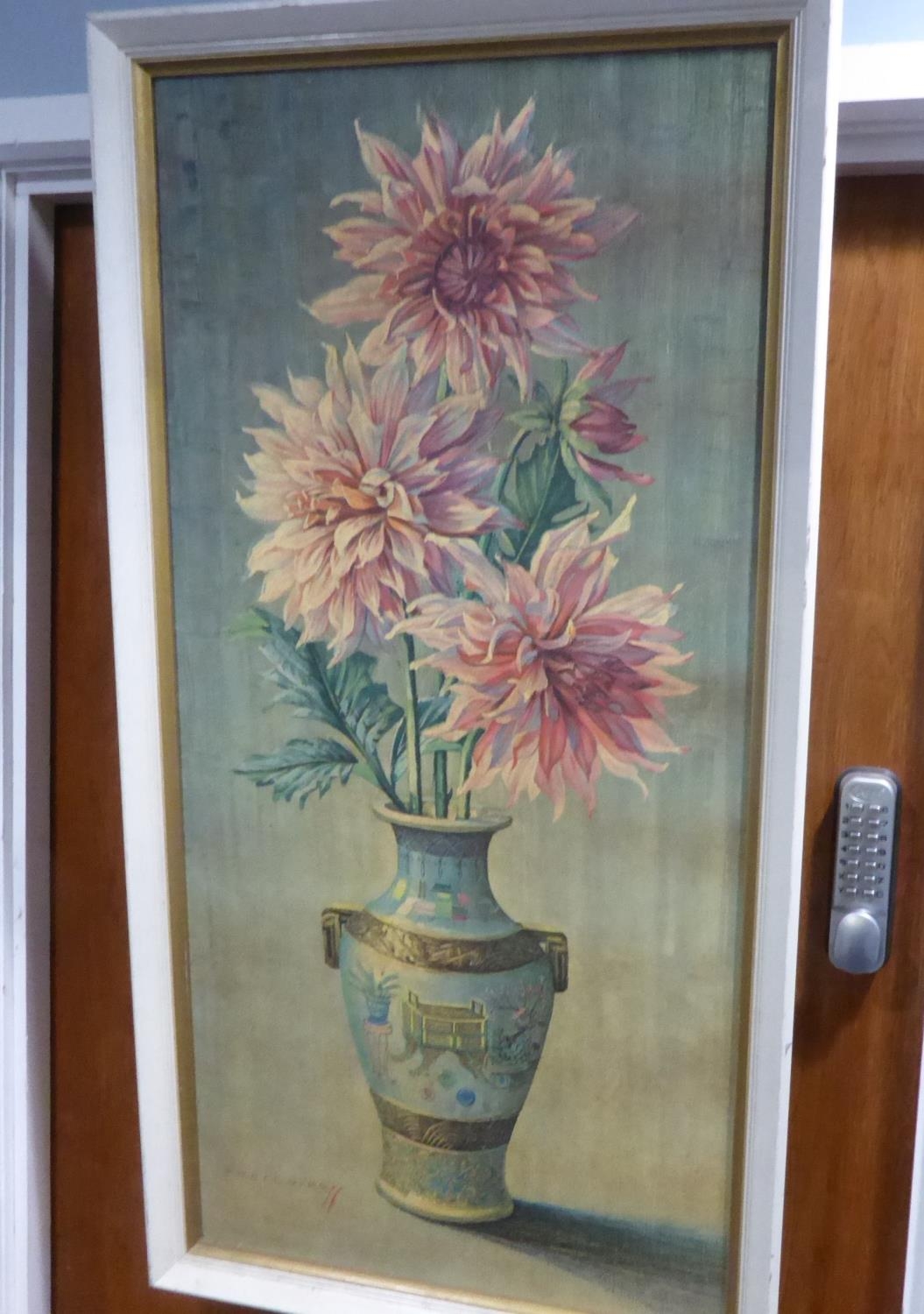 AFTER TRETCHIKOFF MODERN COLOUR PRINT ‘Dahlias’ 35 ½” x 17” AFTER MARGUERITE STUBER PEARSON MODERN