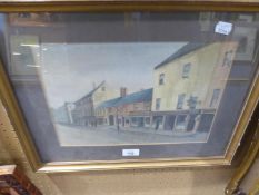 J. SEFTON (TWENTIETH CENTURY) WATERCOLOUR DRAWING ‘Ann Street, Belfast, (late 19th Century)’ Signed,
