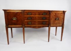 GEORGE STRACHAN AND SON LTD. LEEDS GEORGE III STYLE, YEW WOOD TEN PIECE DINING ROOM SUITE