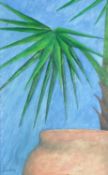 SINDALY OIL PAINTING ON CANVAS Potted Palm Signed lower left 29in x 18in (74 x 46cm)