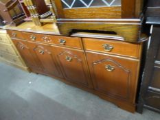 REPRODUCTION MAHOGANY SIDEBOARD, HAVING TWO DRAWERS OVER FOUR CUPBOARDS 70 1/2in x 28in x 33 1/