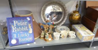 A SELECTION OF PETER RABBIT ITEMS BY WEDGWOOD TO INCLUDE; A BOXED BOWL AND CUP, FOUR PLATES, THREE