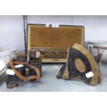 OLD PHILLIPS RADIO, PAIR OF MILITARY STEREO 6 x 30 BINOCULARS, AND A SET SALTERS QUADRANT BALANCE