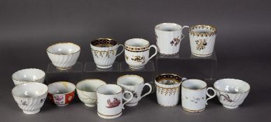 A SELECTION OF 14 LATE EIGHTEENTH/EARLY NINETEENTH CENTURY WORCESTER AND CHAMBERLAINS WORCESTER