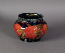 INTER-WAR YEARS WILLIAM MOORCROFT POTTERY SQUAT FORM VASE OR JARDINIERE, decorated to the exterior