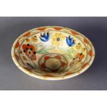 CROWN DUCAL CHARLOTTE RHEAD DESIGN CONICAL BOWL, floral pattern in multi-colours, 10” (25.4cm)