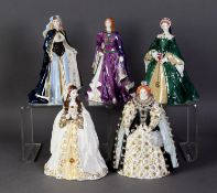 ROYAL WORCESTER FOR COMPTON & WOODHOUSE LIMITED EDITION PORCELAIN FIGURES comprising QUEEN ELIZABETH