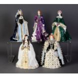 ROYAL WORCESTER FOR COMPTON & WOODHOUSE LIMITED EDITION PORCELAIN FIGURES comprising QUEEN ELIZABETH