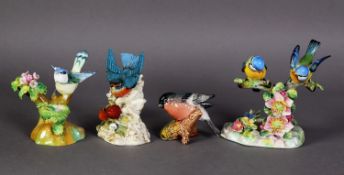 FOUR ROYAL ADDERLEY, CROWN STAFFORDSHIRE, BESWICK and GERMAN BIRD MODELS in good condition (4)