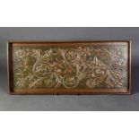 KESWICK SCHOOL OF INDUSTRIAL ART, ARTS & CRAFTS HAMMERED and PATINATED COPPER RECTANGULAR TRAY,