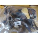 TWELVE VARIOUS TOBACCO PIPES, MAINLY BRIAR PIPES
