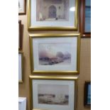 AFTER DAVID ROBERTS, SET OF THREE REPRINTS OF COLOURED LITHOGRAPHS, 19TH CENTURY EGYPTIAN