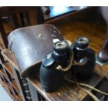 PAIR OF ROSS, LONDON, 9 x 35 MAGNIFICATION SOLARROSS PRISM BINOCULARS, IN LEATHER CASE