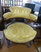 A PAIR OF DRAWING ROOM TUB ARMCHAIRS