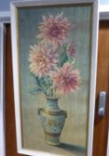 AFTER TRETCHIKOFF MODERN COLOUR PRINT ‘Dahlias’ 35 ½” x 17” AFTER MARGUERITE STUBER PEARSON MODERN