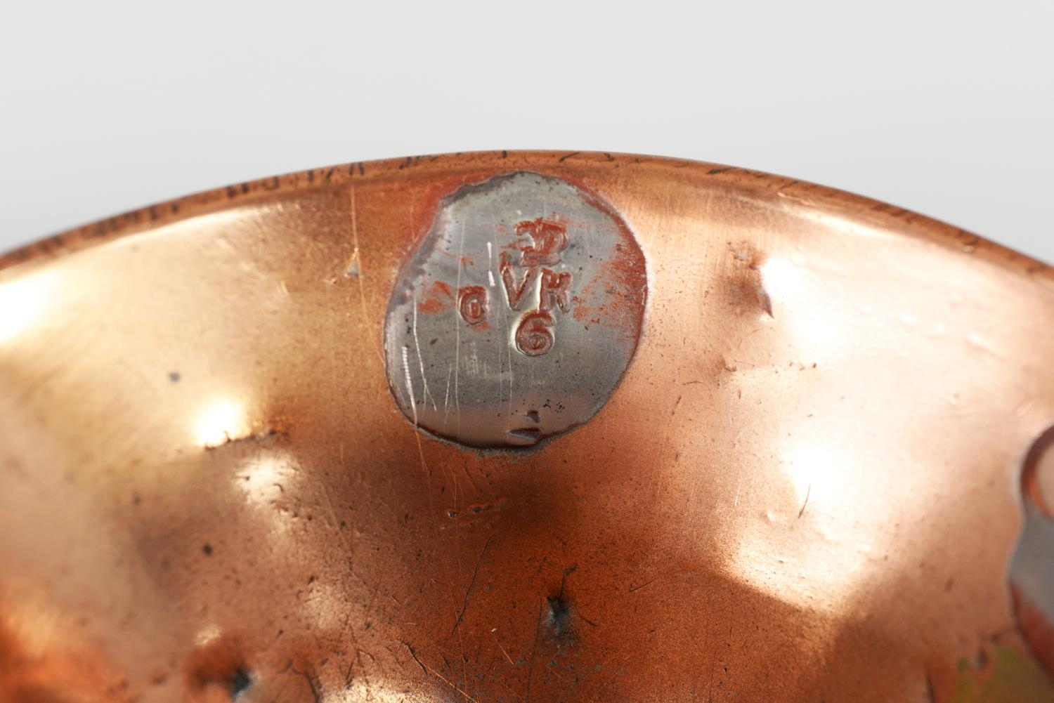 VICTORIAN COPPER 2 GALLONS HAYSTACK MEASURE, with VR standard measure cipher to the inside neck, - Image 2 of 2