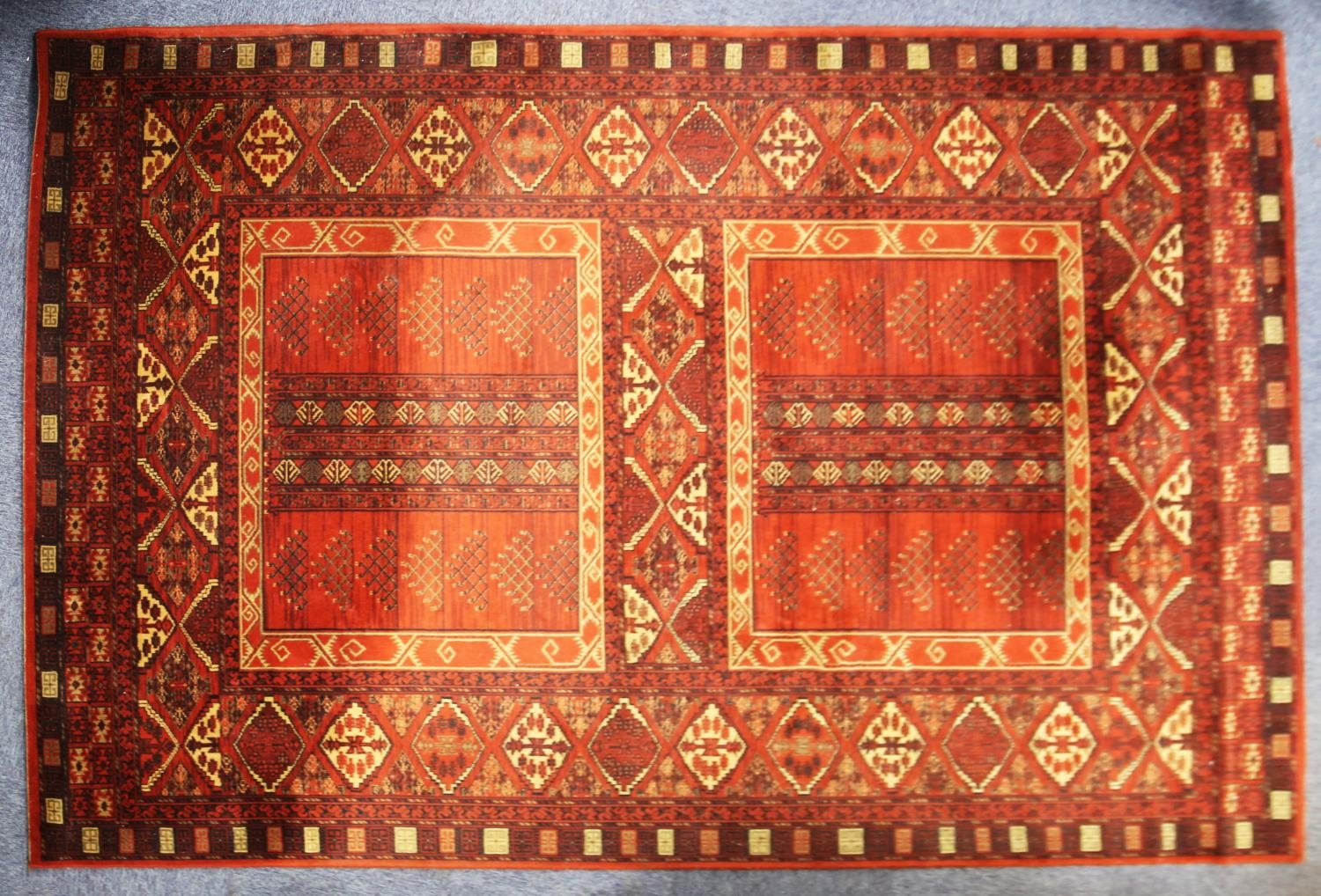 SUPER TAJ, BELGIUM CARPET OF 100% NEW ZEALAND WOOL, power loom made in Turkoman style, predominantly