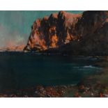BERNARD McDONALD (b.1944) GOUACHE Beach scene at Puerto Pollensa, Majorca Signed 9 ¼” x 11 ¼” (23.