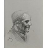 VINCENT KAMP (MODERN) PENCIL DRAWING, heightened in white ‘Omar Study II’ Signed, titled to