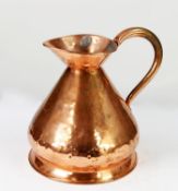 VICTORIAN COPPER 2 GALLONS HAYSTACK MEASURE, with VR standard measure cipher to the inside neck,