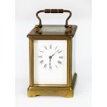 AN EARLY 20TH CENTURY FRENCH SMALL CARRIAGE CLOCK, 3 ¾” HIGH