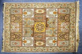 HEROD HEAVY DOMESTIC WILTON STYLE 100% ACRYLIC WORSTED of beige 'Jerico' tile pattern, made in