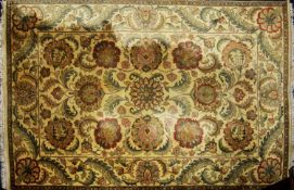 HEAVY QUALITY HANDMADE MIDDLE EASTERN ALL-WOOL CARPET with all-over large Herati floral and