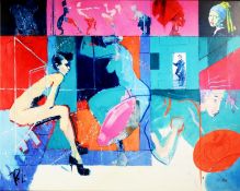 TOBY MULLIGAN (b.1969) SIGNED LIMITED EDITION ARTIST PROOF COLOUR PRINT ON CANVAS ‘Provocative