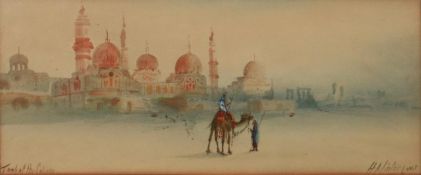 H.A. LINTON (NINETEENTH/ TWENTIETH CENTURY) WATERCOLOUR DRAWING ‘The Tombs of the Caliphs’ Signed