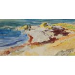 WILLIAM ARMOUR RSA, RSW (1903 - 1979) WATERCOLOUR DRAWING Shore & Sea Signed lower right 5in x 10