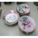 W. S. GEORGE CHINA SET OF TWELVE COLLECTOR’S PLATES, WITH FLORAL BOUQUET DECORATION