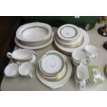 ROYAL DOULTON RONDALAY PATTERN PART DINNER SERVICE, INCLUDING VEGETABLE TUREENS, MEAT PLATE, SAUCE