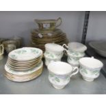 JAMES KENT POTTERY ‘EMPRESS’ FLORAL PRINTED PART DINNER SERVICE OF 21 PIECES AND A ROYAL KENT BONE