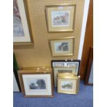 SET OF SIX MODERN ARTIST SIGNED LIMITED EDITION COLOUR PRINTS OF STRATFORD UPON AVON, AND ELEVEN