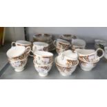 COLCLOUGH BONE CHINA TEA SERVICE FOR TWELVE PERSONS, APPROXIMATELY 42 PIECES, WITH PRINTED FLORAL