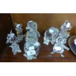 A SET OF 7 LENOX, GERMAN LEAD CRYSTAL MODELS OF DISNEY ANIMALS