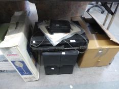 JVC HQ VIDEO CASSETTE RECORDER HR-D23 OEK, FOUR PLASTIC VIDEO STORAGE DRAWERS AND A PLUSTRON