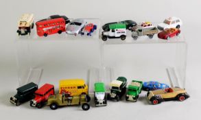 LARGE SELECTION OF PLAYWORN DIE CAST MATCHBOX, CORGI JUNIORS AND OTHER SIMILAR SCALE VEHICLES,