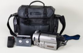 SONY HANDYCAM VISION PORTABLE CASSETTE VIDEO RECORDER, complete with cables, cassettes, and spare
