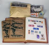 TWO WELL-FILLED JUVENILE ALBUMS plus a third BINDER and an envelope of LOOSE STAMPS