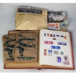 TWO WELL-FILLED JUVENILE ALBUMS plus a third BINDER and an envelope of LOOSE STAMPS