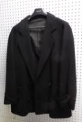 CHRISTIAN DIOR MONSIEUR GENTLEMAN'S THREE-QUARTER LENGTH OVERCOAT in black wool (65%), cashmere (