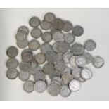 FIFTY FIVE GEORGE V SILVER FLORINS, considered to be of F condition, 19.5 ozs